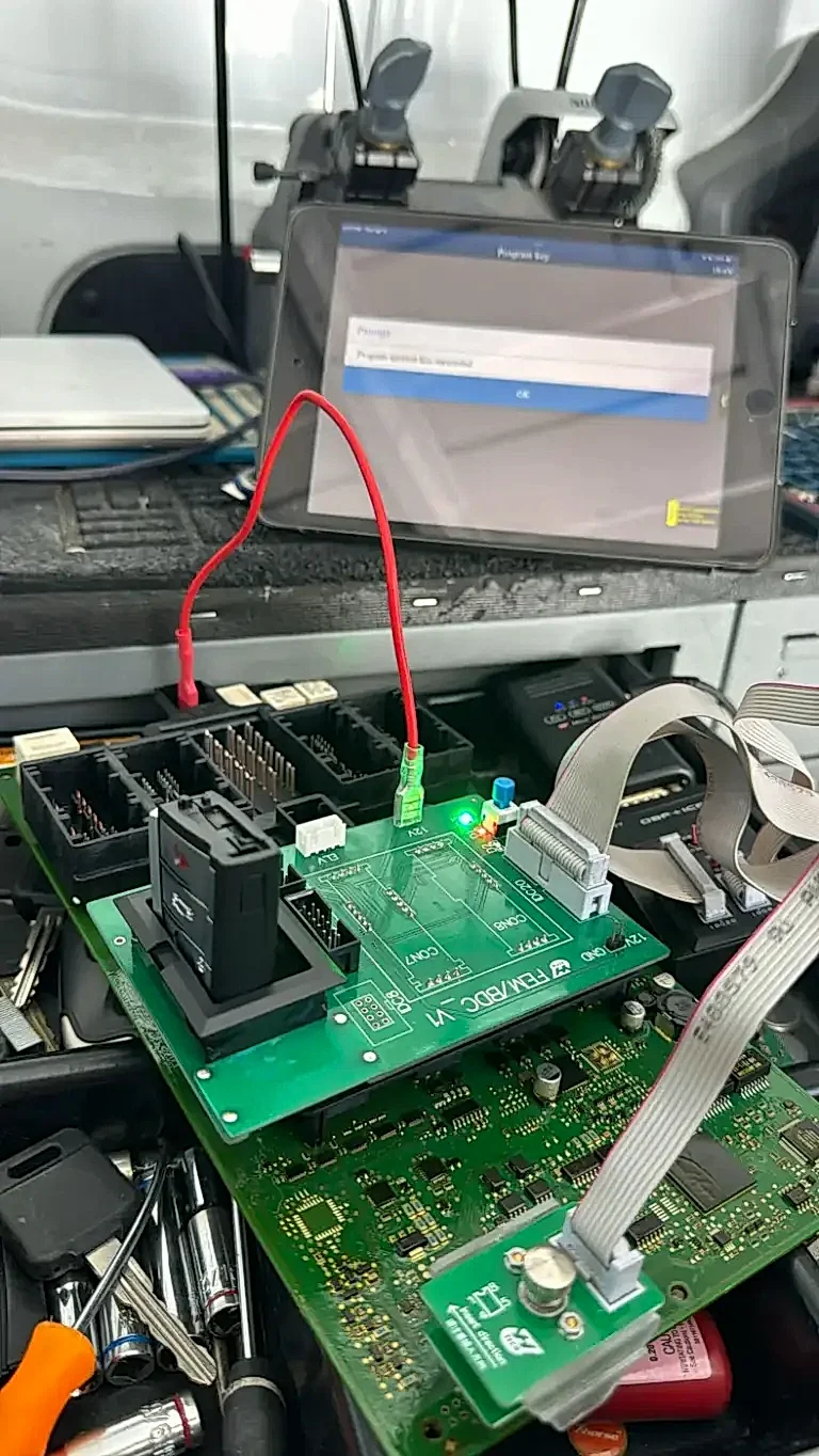 Car key module programming on a FEM/BDC board in Las Vegas by 24/7 Locksmith 4U